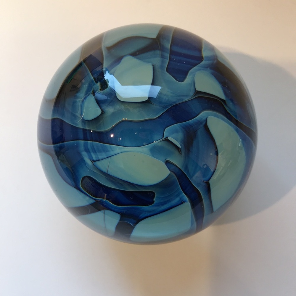 Art glass paperweight signed and dated excellent condition vintage Eikholt - Picture 6 of 9